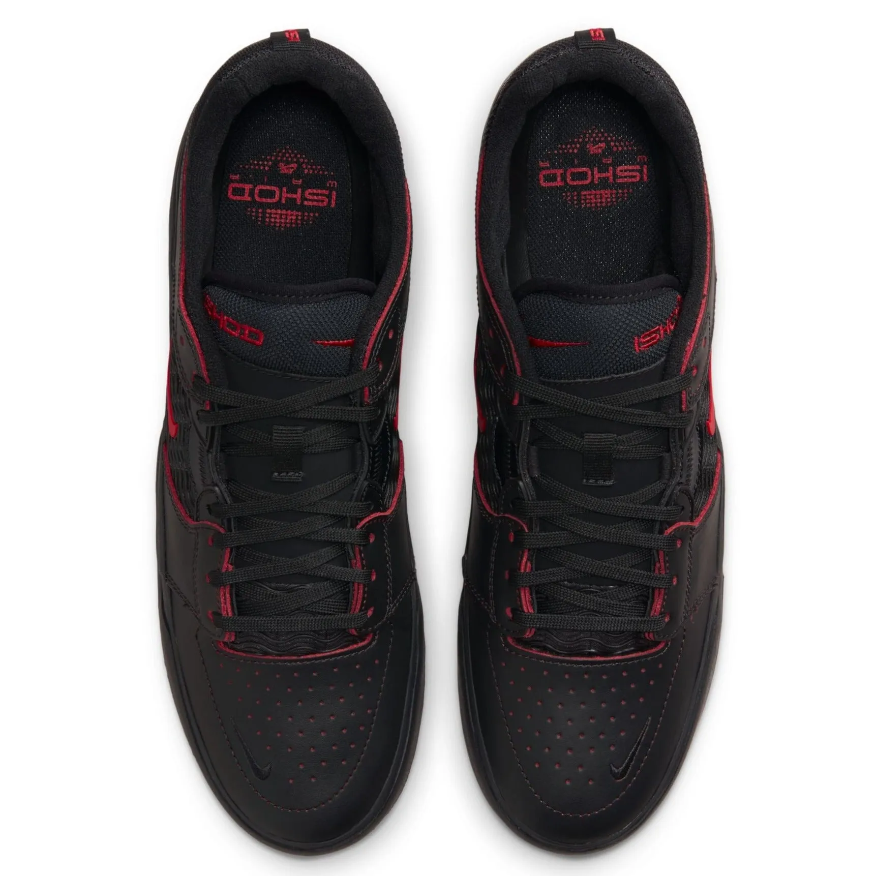 Nike SB Ishod Wair Premium Skateboard Shoe - Black/University Red-Black-Black